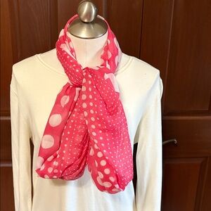 Polka Dot Pink Scarf